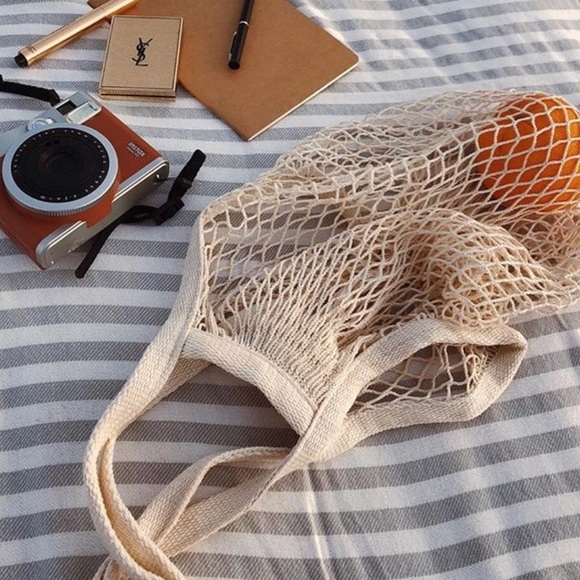 Parisian Market Style Net Shopping Tote - Picture 3 of 6